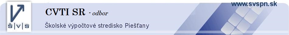 CVTI SR - oddelenie VS Pieany